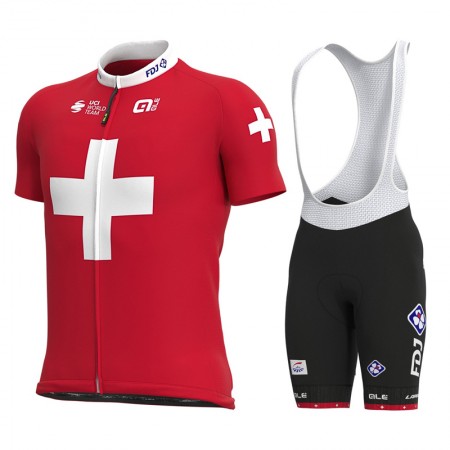 Tenue Cycliste et Cuissard à Bretelles 2021 Groupama-FDJ N002